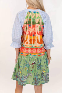 Thml - V Neck Mixed Print Babydoll Dress