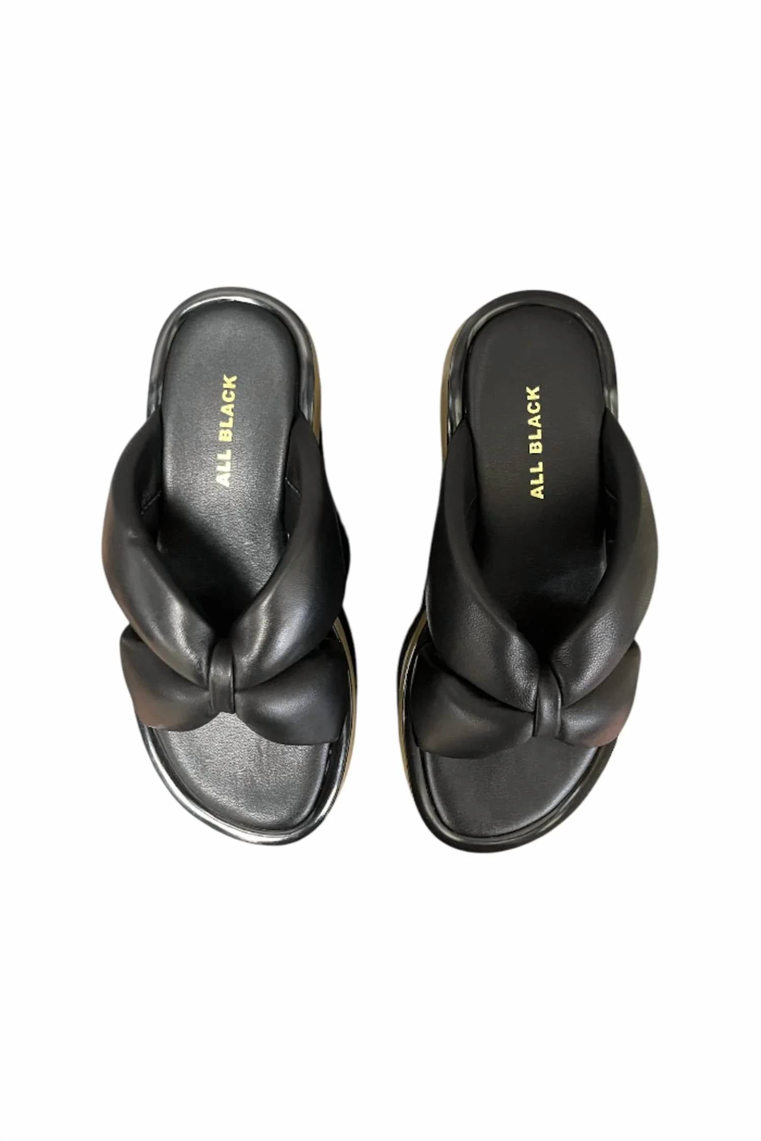 All Black - Women's Geisha Sandal