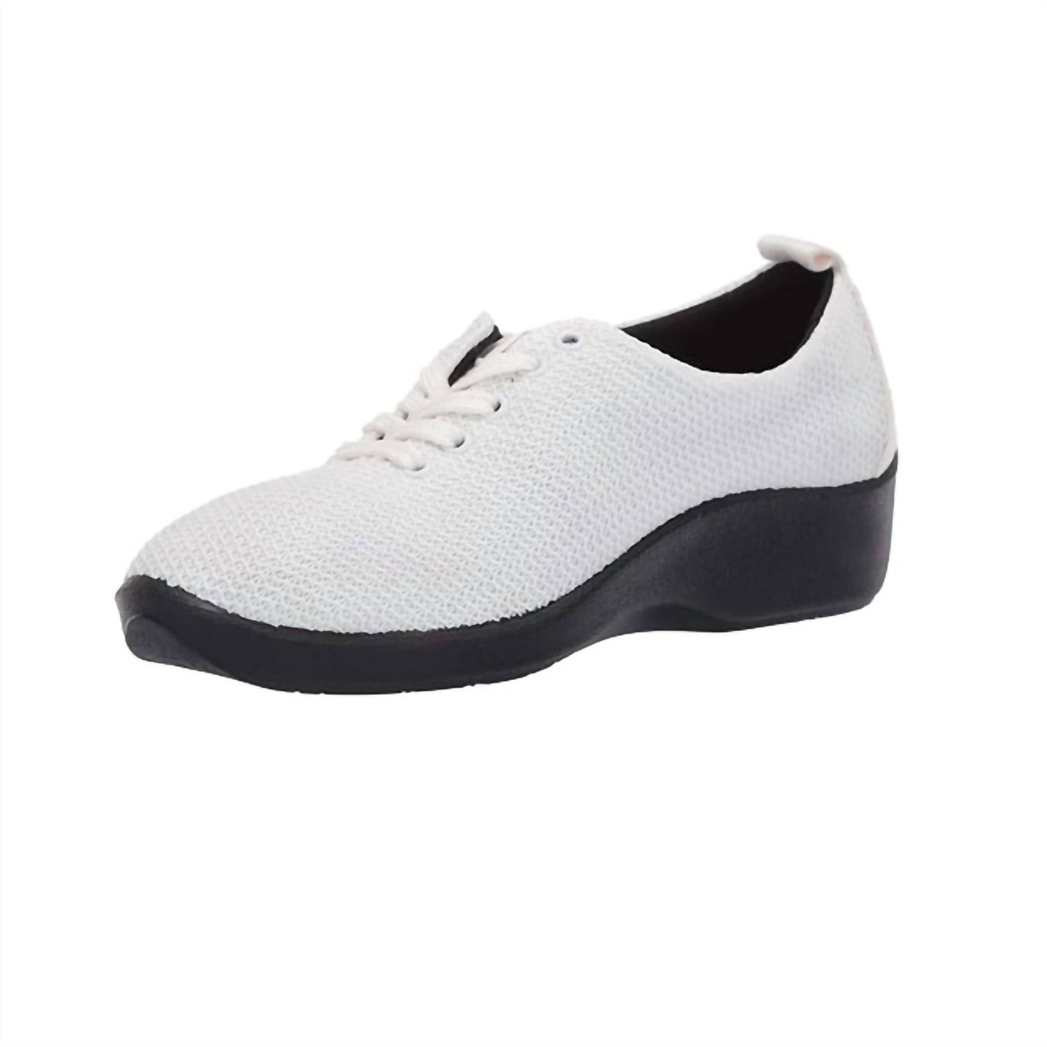 ARCOPEDICO Women's Net 3 Knit Shoes in white - women's flats - detail view