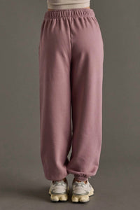 Panache Apparel Relaxed Fit Sweatpants in dusty purple - women's pants - alternate view