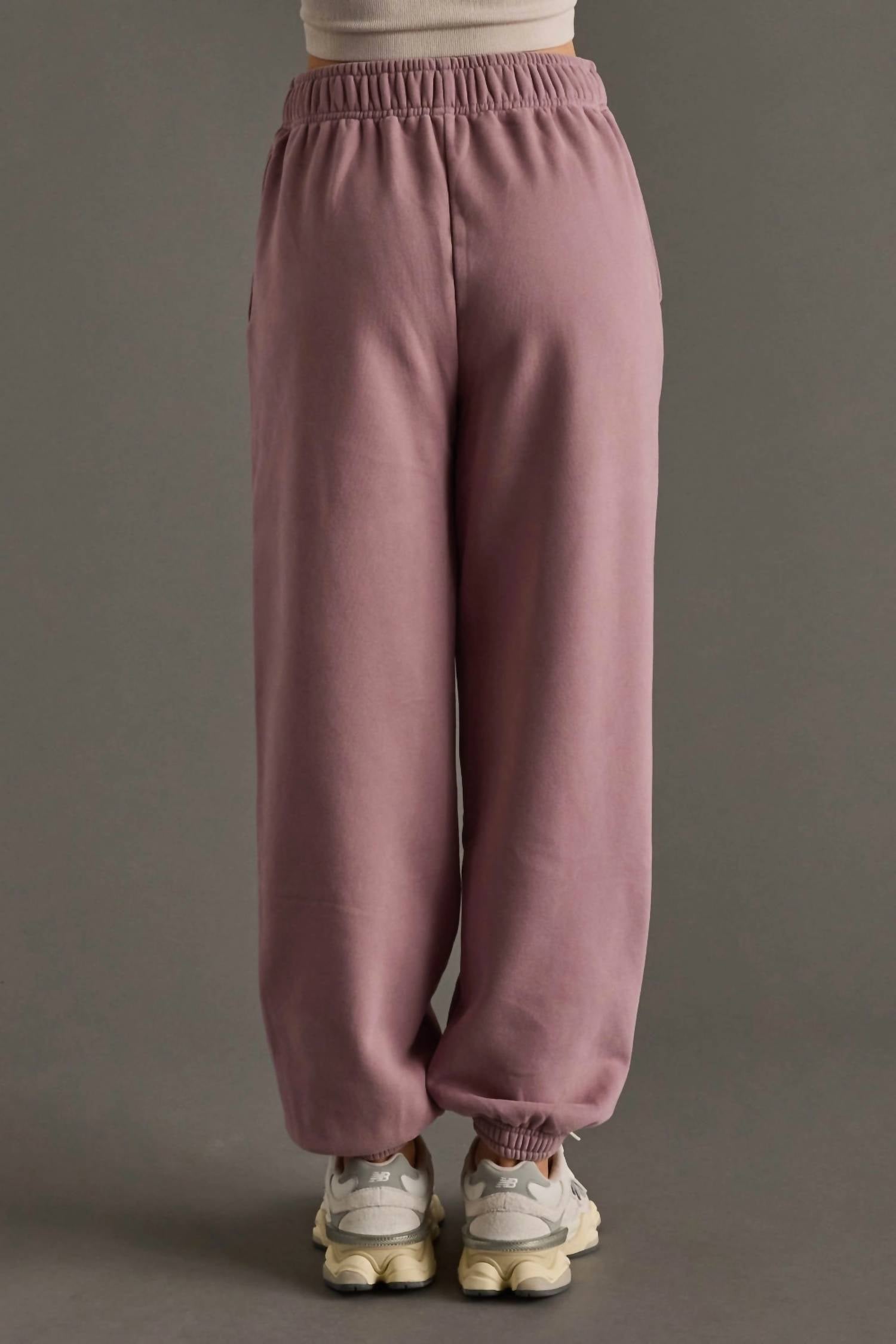 Panache Apparel Relaxed Fit Sweatpants in dusty purple - women's pants - alternate view