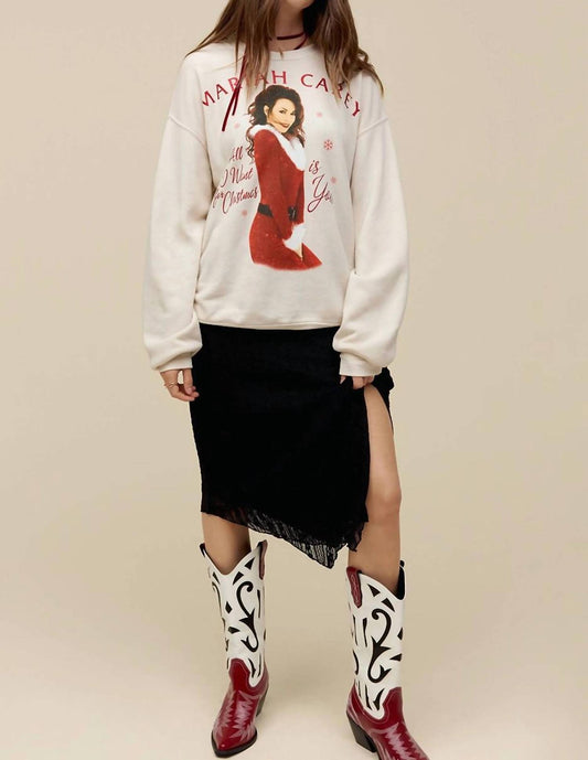 Daydreamer - Mariah Carey All I Want For Christmas BF Crew Sweatshirt