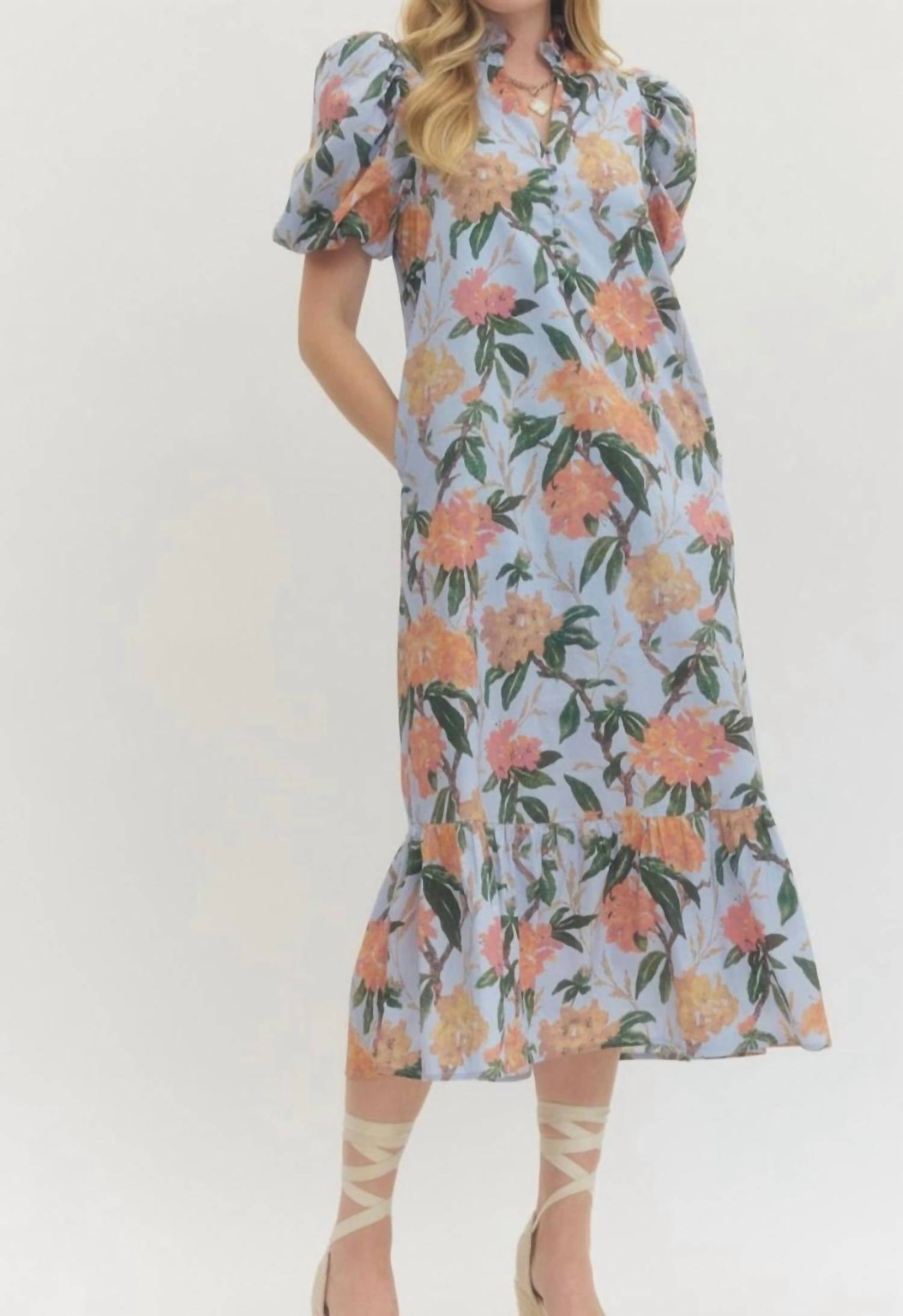 Entro - Floral Midi Dress
