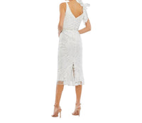 Mac Duggal - Women's Floral Beaded Sequin Midi Dress