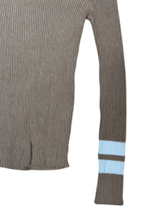 J. Society - Women's Striped Ribbed Turtleneck Top