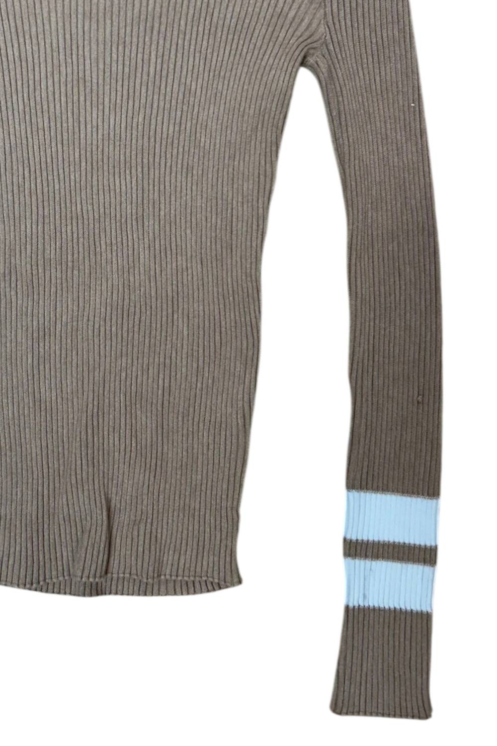 J. Society - Women's Striped Ribbed Turtleneck Top