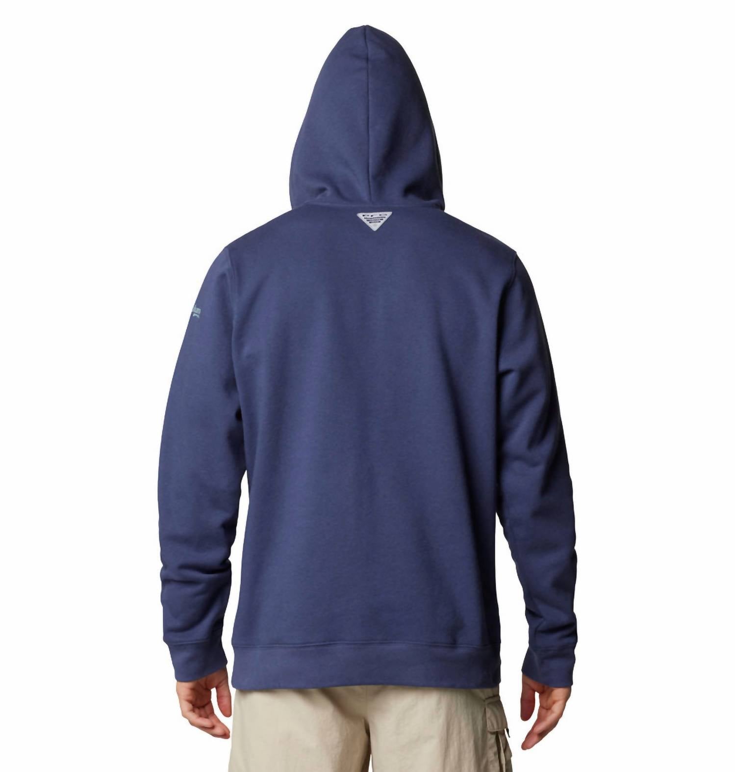 Columbia Pfg Seasonal Graphic Hoodie in deep blue - men's shirt - detail view