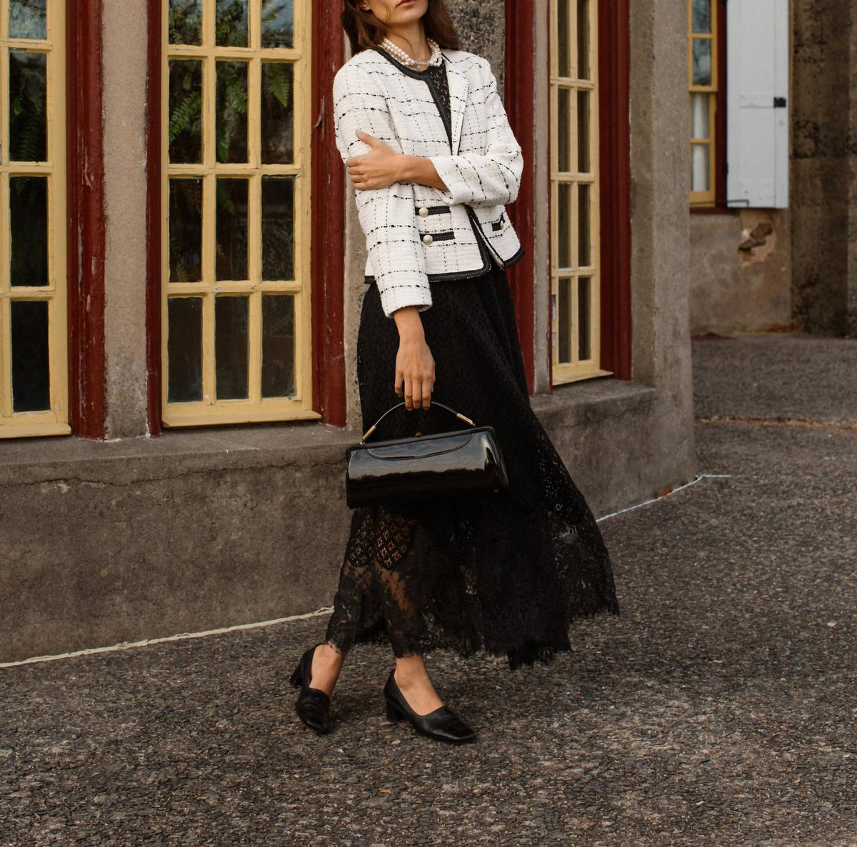 Iris Setlakwe - Collarless Tweed Jacket