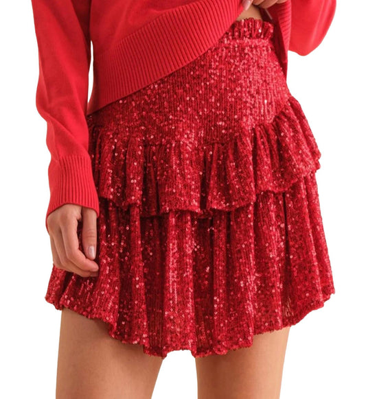 Main Strip - Sequin Ruffle Skort