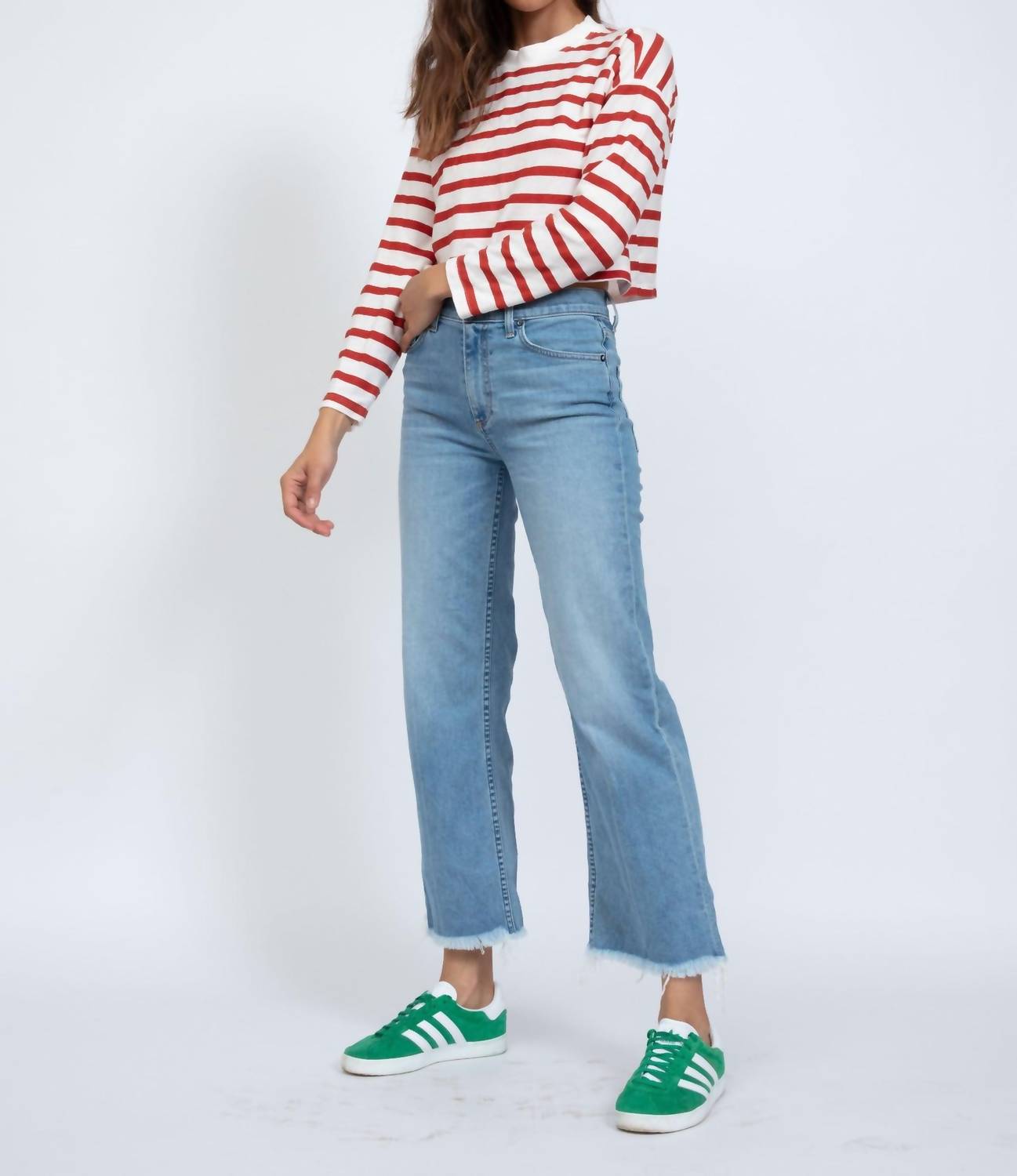 Askk Ny - Women's Crop Wide Leg Jeans