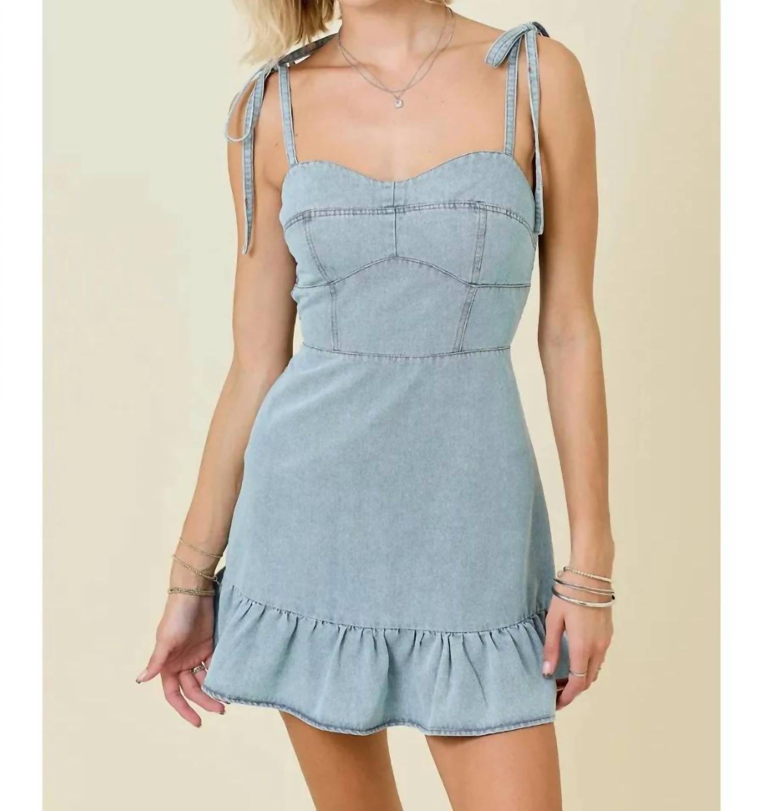Day + Moon - For Keeps Denim Mini Dress