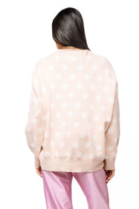 Queen Of Sparkles - Polka Dot Horse With Rose Wreath Sweater