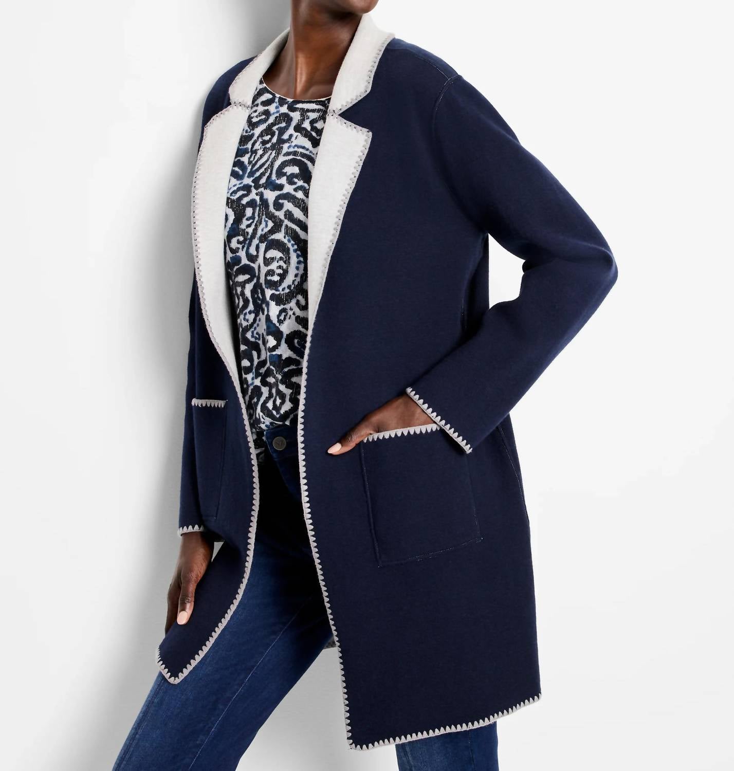 Nic + Zoe - Cool Nights Reversible Knit Jacket