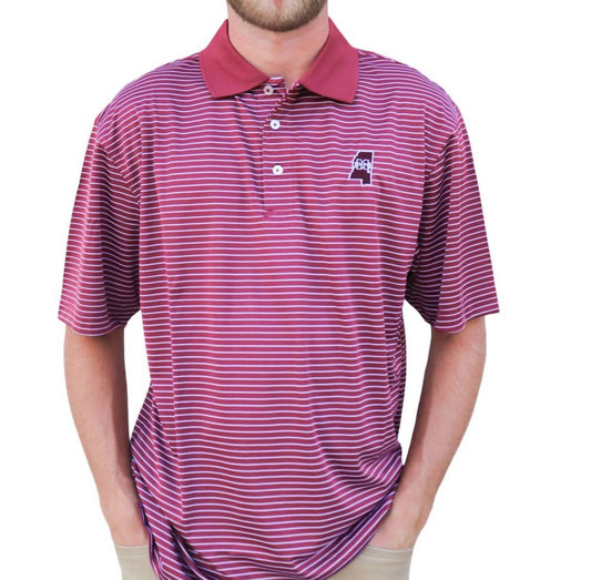 Southern Collegiate - MSU Single Stripe Polo Shirt