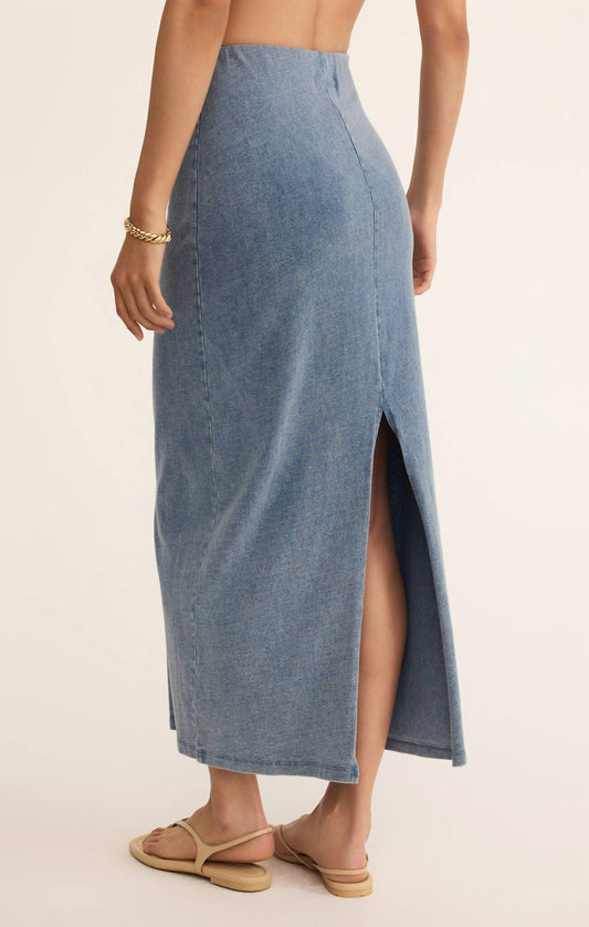 Z Supply - Women's Gail Jersey Denim Midi Skirt - Plus