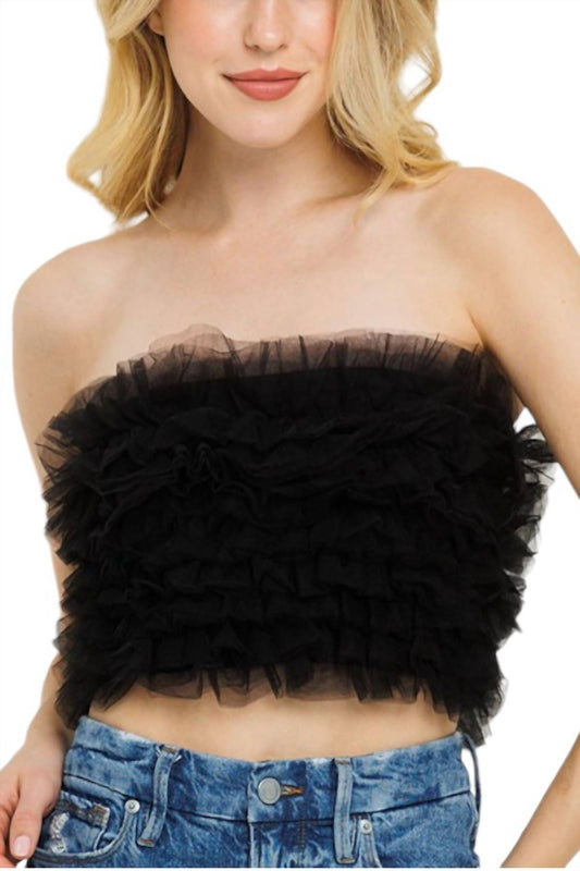 Better Be - Ruffled Tulle Tube Top