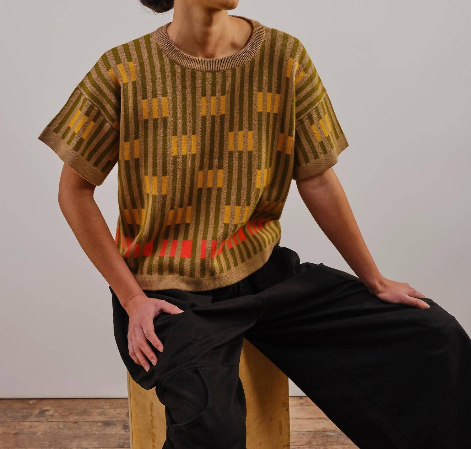The Endery - Bauhaus Short Sleeve Sweater Tee