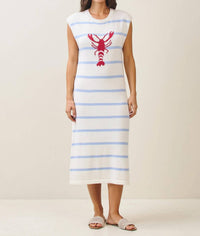 Able - Striped Lobster Sweater Midi Dress