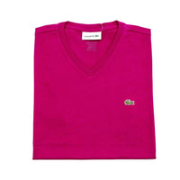 Lacoste - Men's Standard Short Sleeve Pima V-neck Tee
