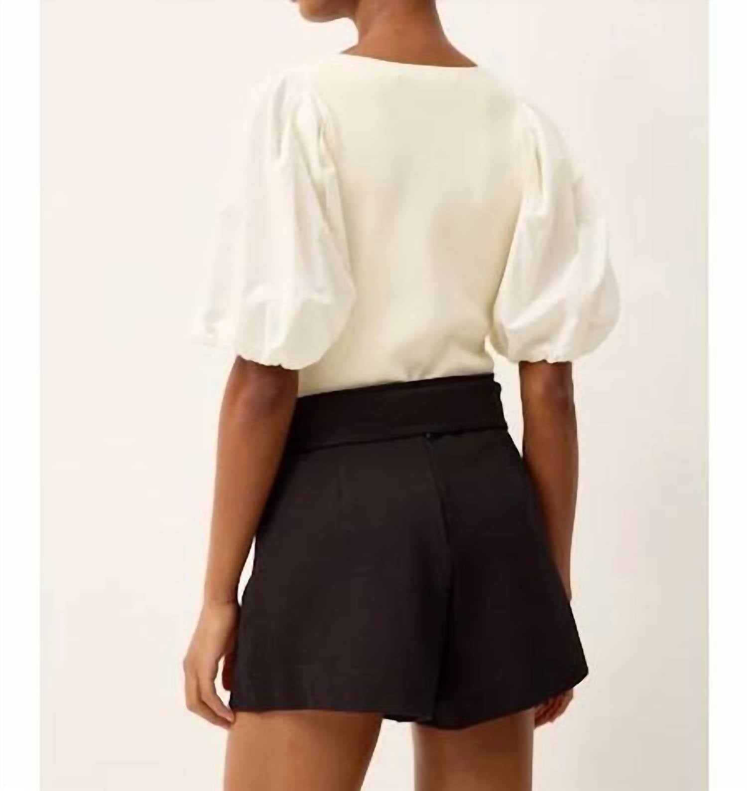 Marie Oliver - Shayna Mixed Media Rib Knit Tee Top