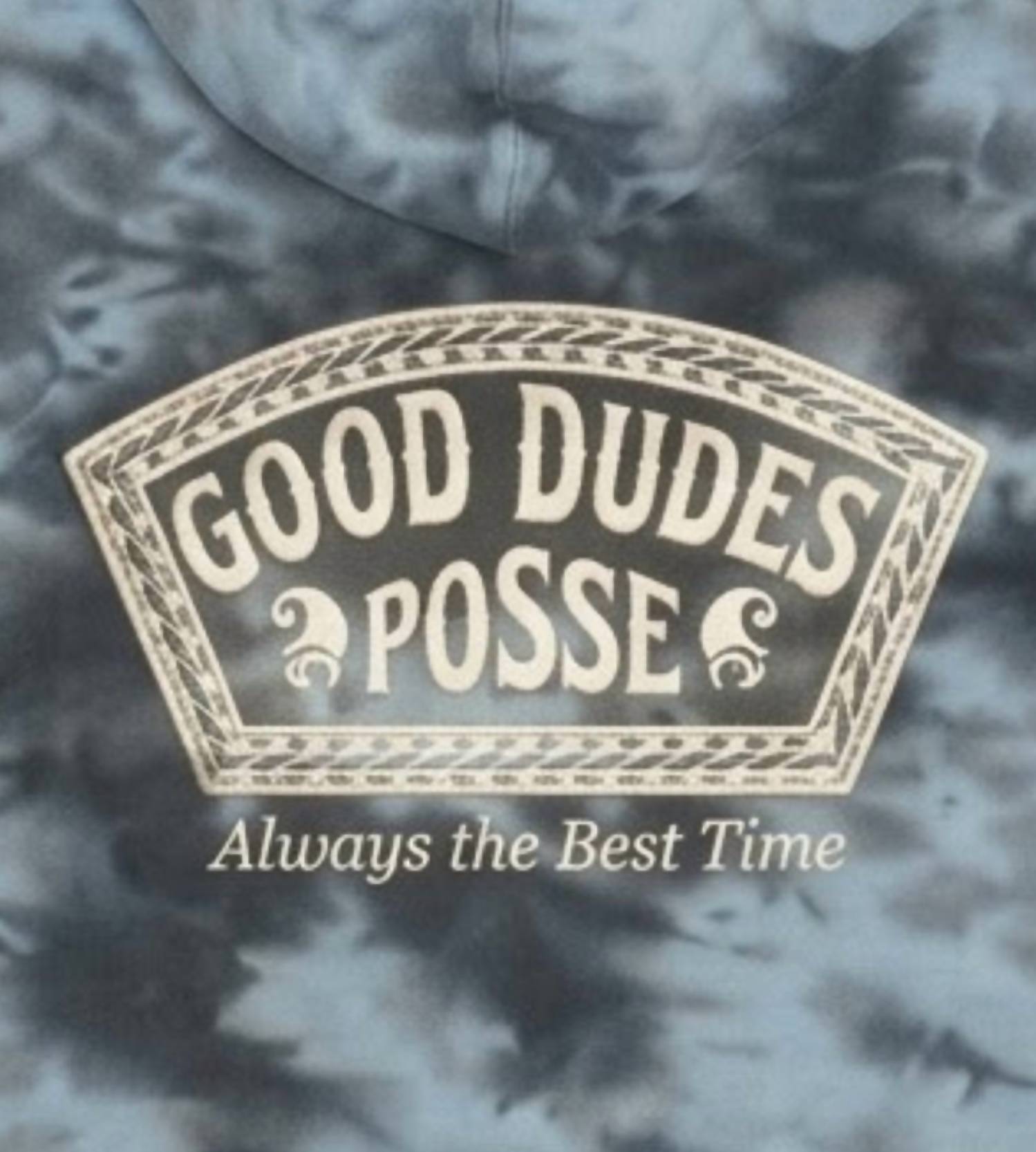 TINY WHALES Boys' Good Dude Posse Hoodie in ocean black - kids' shirt - alternate view