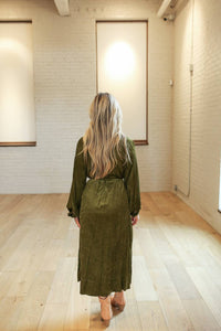 See U Soon - Evergreen Corduroy Midi Dress