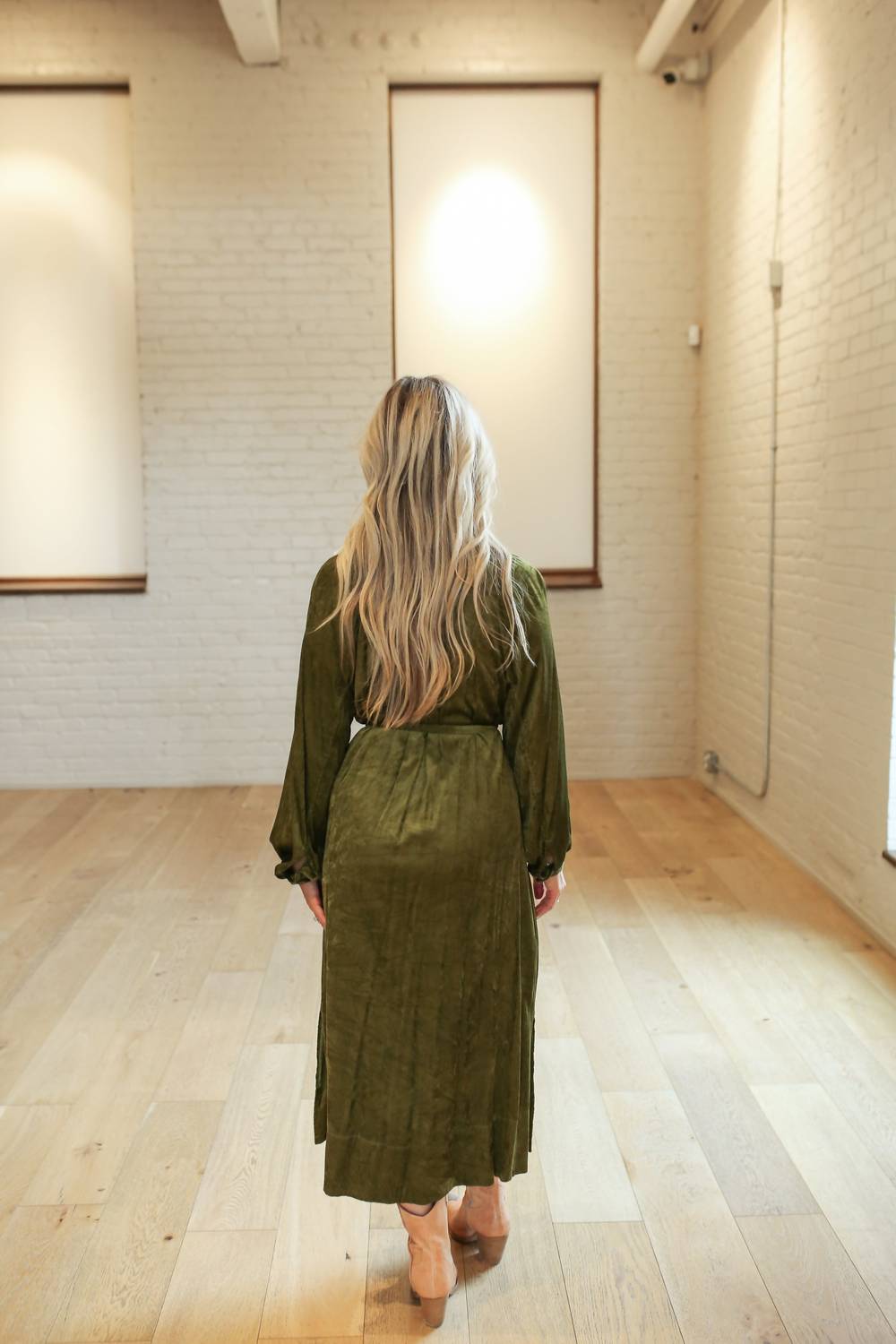 See U Soon - Evergreen Corduroy Midi Dress