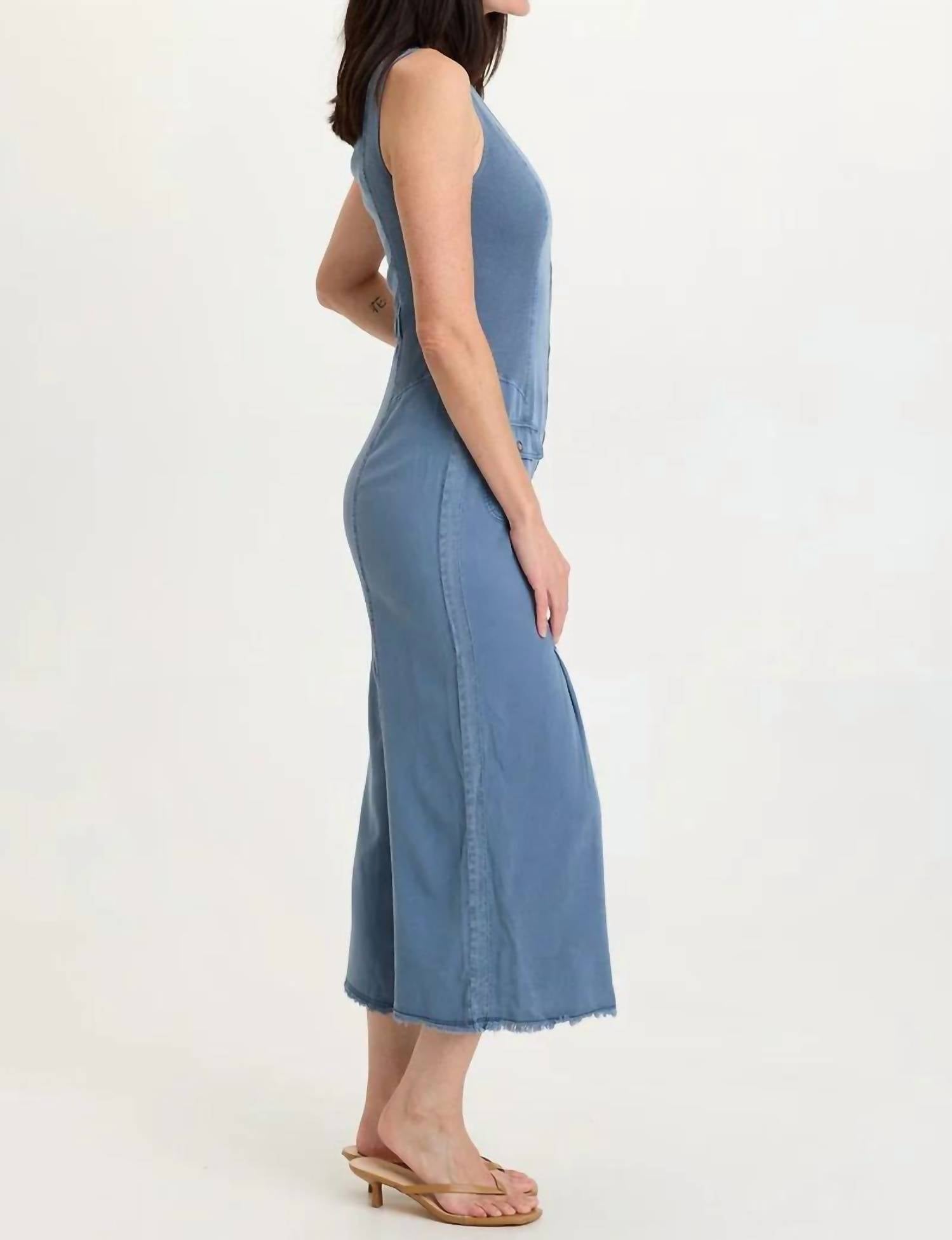 Xcvi - Linette Twill Zip-up V-neck Jumpsuit