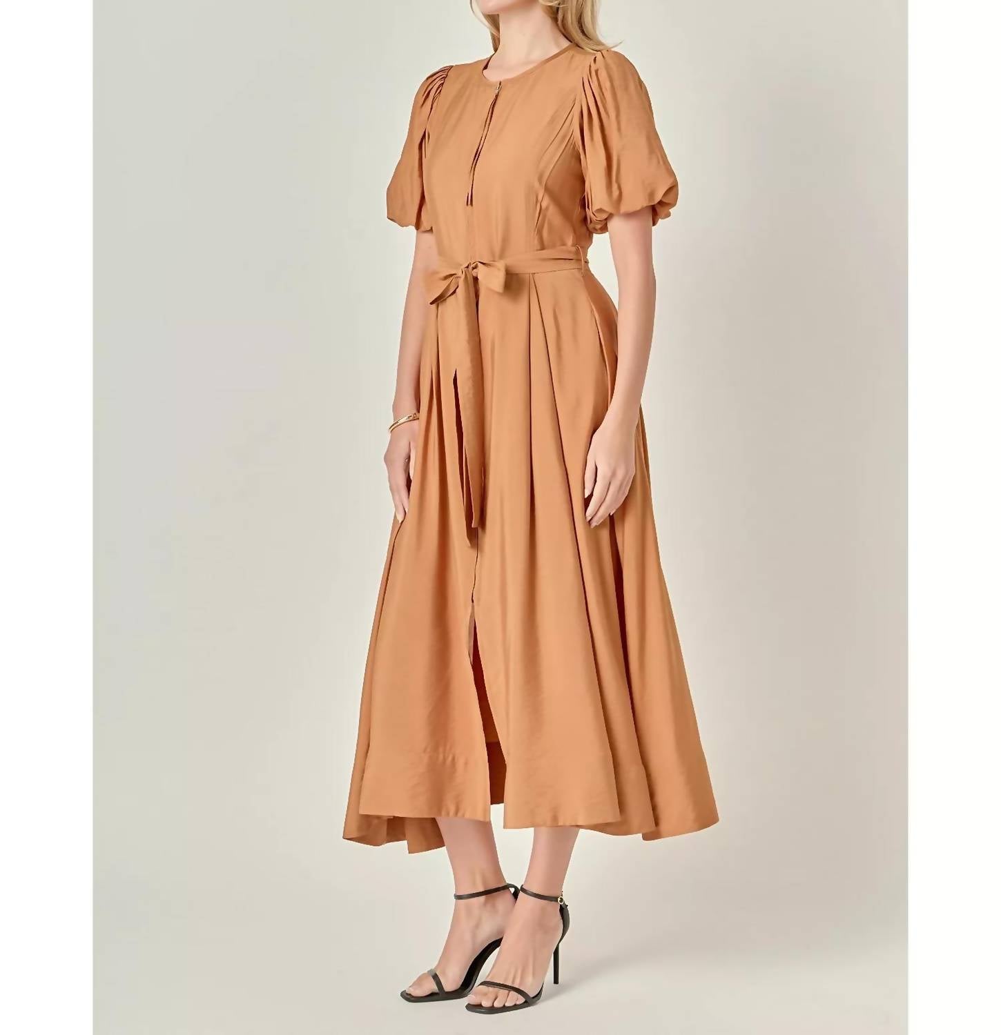 English Factory - Puff Sleeve Midi Dress