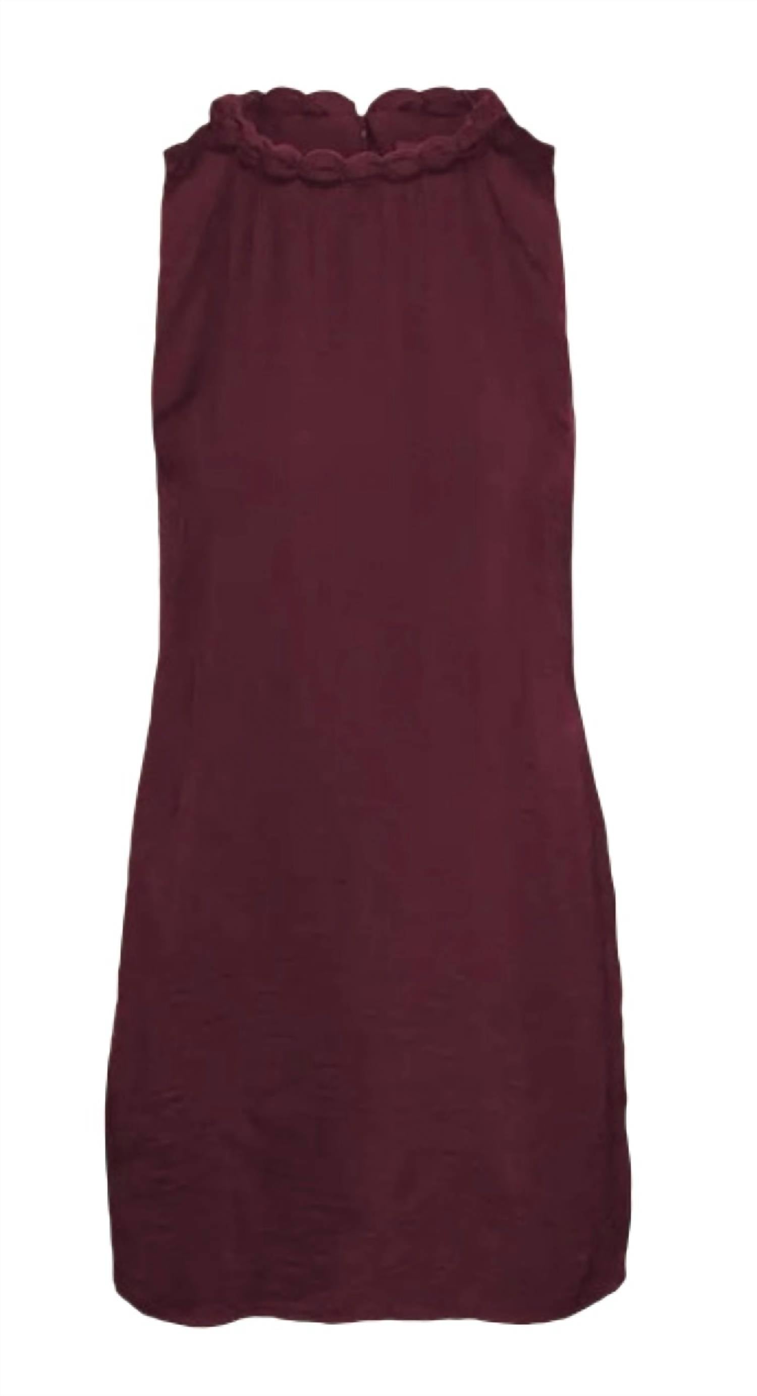 Naked Zebra - Neckline Accent Mini Shift Dress