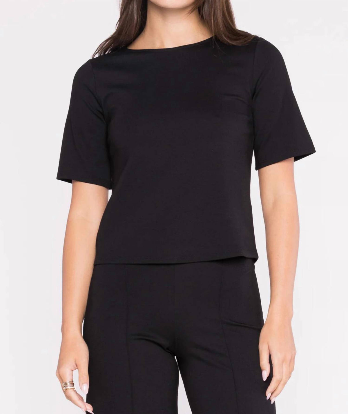 Ripley Rader - Ponte Knit Short Sleeve Top Extended