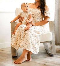 Liv & Co. - Women's Muslin Puff Sleeve Dress