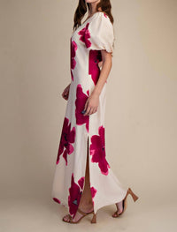 Glam - Painted Flower Maxi Dress