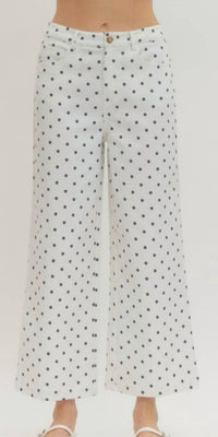 Entro - Polka Dot Wide Leg Pants