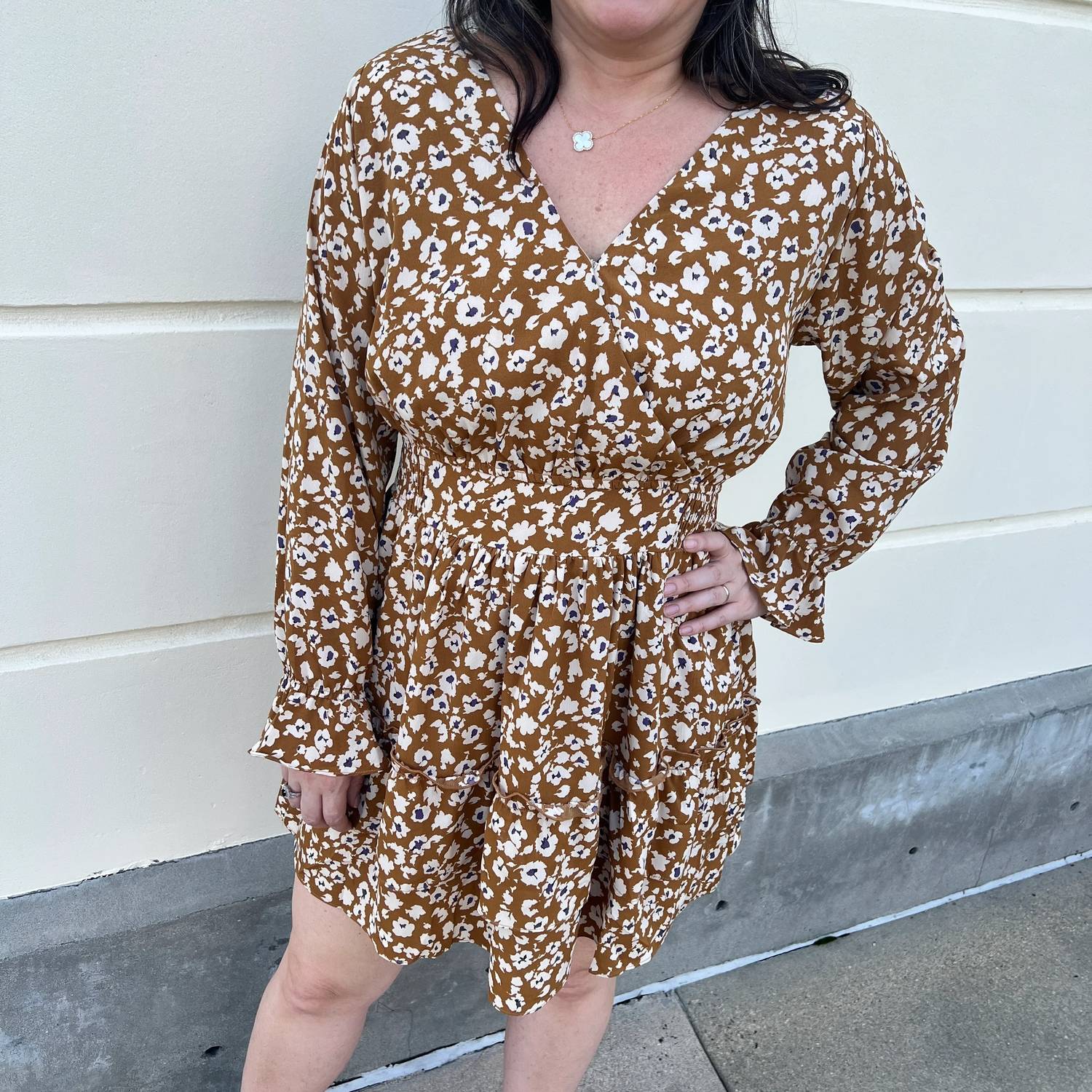 Kori - Kimono Sleeves Back Self Tied Dress