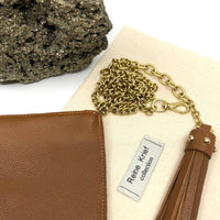 Bijourocks - Natural Brass Tassel Belt And Pouch Bag