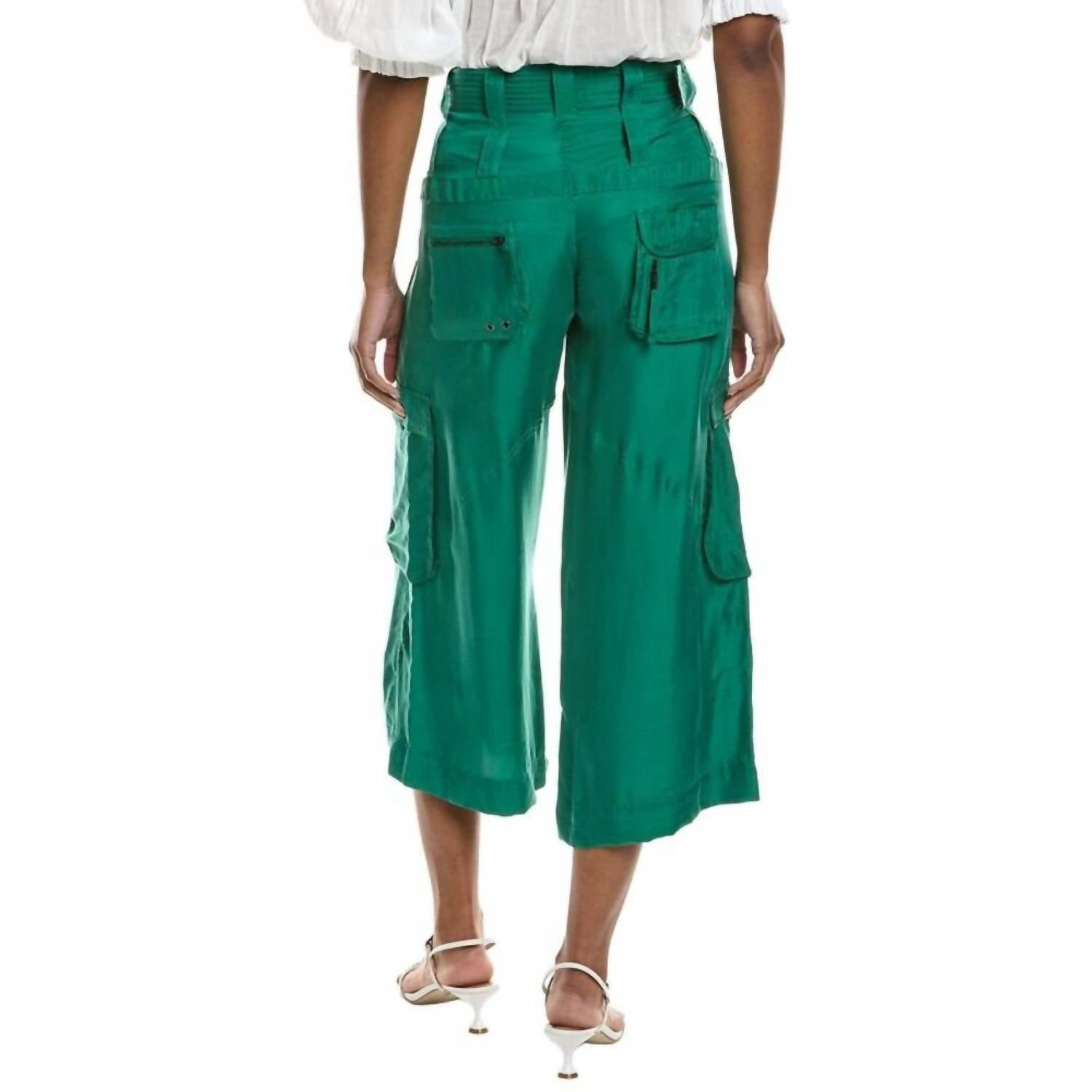 Johnny Was HAILEY CARGO PANT in shady glade - women's pants - detail view