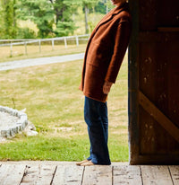 SARA CAMPBELL Chloe Dropped Shoulder Coat in chestnut - women's jacket - view 8