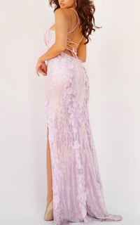 Jovani - Sweetheart Neck Floral Prom Dress
