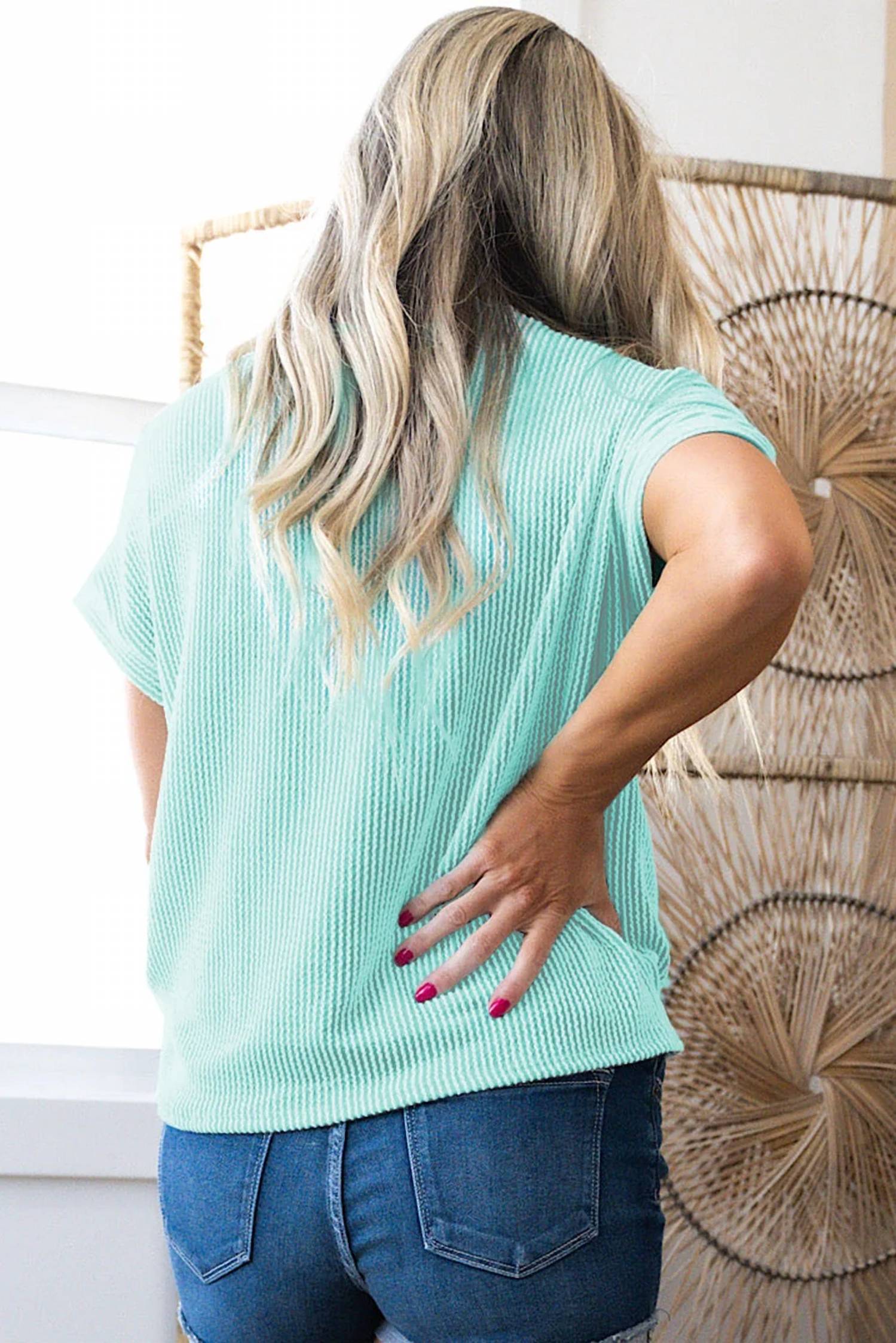 Shewin - Corded Colorblock Pocket Shirt