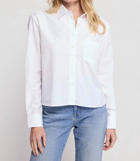 The Shirt - Long Sleeve Boxy Crop Blouse