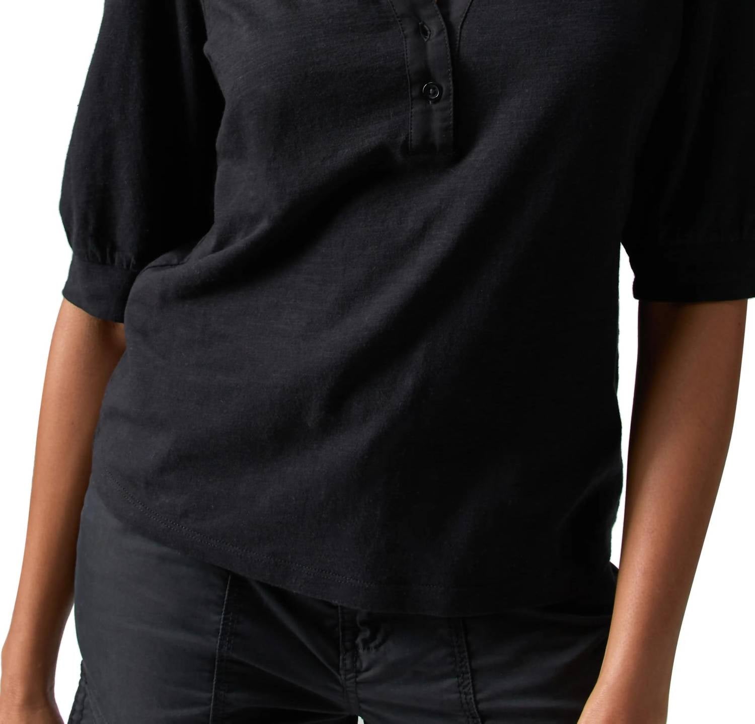 Sanctuary Mixed Media Top in night view - women's shirt