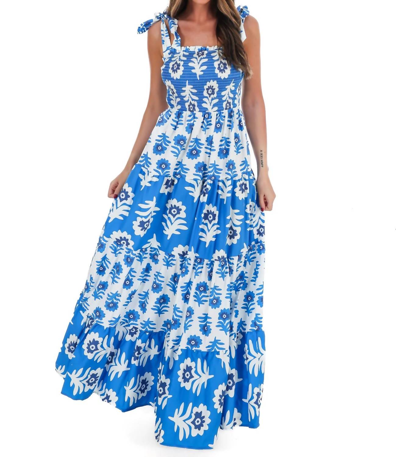 Flying Tomato - Well Traveled Print Maxi Dress