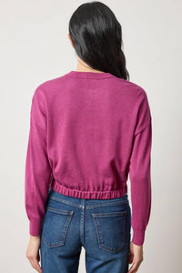 Lilla P - Elastic Waist Henley Sweater