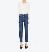 ANINE BING Samara High-rise Slim Leg Jeans in blue - women's jeans