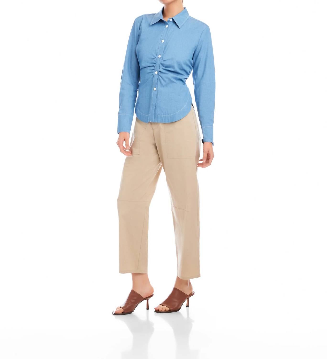 Fifteen Twenty - Norlyn Long Sleeve Side-shirred Shirt