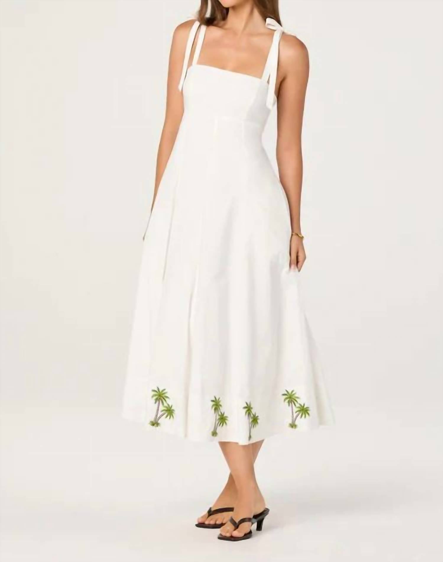 Astr - Shiann Embroidered Midi Dress
