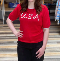Staccato - Usa Letter Stitched Top
