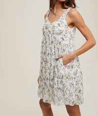 Wishlist - Pleated Floral Mini Dress