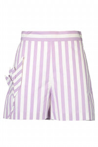 Oscar De La Renta - Stripe Cut Out Wide Leg Short